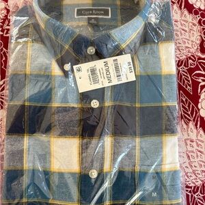 Club Room Men's Blue Plaid Shirt